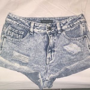 Kendall & Kylie Distressed Denim Shorts
